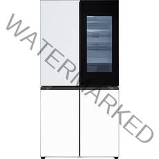 [색상선택형] LG전자 오브제 노크온 양문형 미스트 냉장고 870L 방문설치, 크림 스카이 + 크림 화이트, H874GYW312