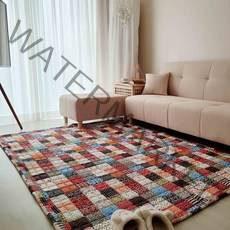 지베누오 먼지없는 북유럽풍 거실매트 바닥이불 침대패드, 블루