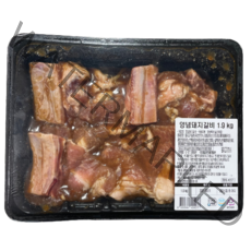 [코스트코] 국내산 양념돼지갈비 1.9KG 신선포장 아이스박스 + 아이스팩2개, 1개