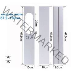 에어컨 바람막이 이동식에어컨자바라 이동식에어컨 창문 칸막이 창문형에어컨 가림막 Adjustable Window Adapter Connector Portable Air Conditi, 3pcs-190cm