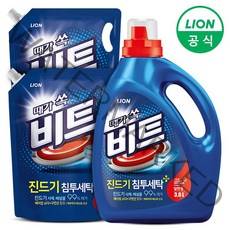 비트 액체세제 일반용 2L(리필) x 2개 + 3L 용기