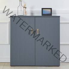 가온리빙 웨이브 템바보드 수납장, 웨이브 800 (다크그레이)