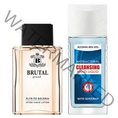 [공식수입] 라리브 퍼퓸 애프터쉐이브 스킨 + 보습 손소독 미스트 180ml, 브루탈 애프터쉐이브+손소독제