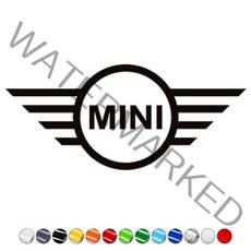 자동차스티커 미니쿠퍼스티커 윙로고 MINI 차량용데칼, 1개, 주황M