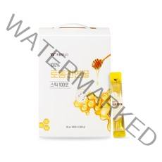 푸름웰니스 100% 국내산 토종 천연 아카시아 꿀스틱 100p, 1000g, 1박스