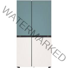 [색상선택형] LG전자 오브제컬렉션 디오스 2도어 냉장고 832L 방문설치, 클레이민트(상단), 베이지(하단), S834MTE10