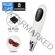 PIAOSY 피코 세컨드 레이저 펜 가정용 토닝 색소침착 미백 피부톤 개선, 씨엔, 블루 라이트 미국 플러그