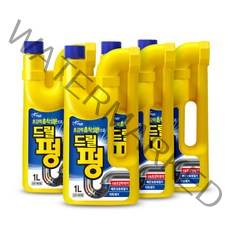 파워 드릴펑 배수구세정제, 1L, 4개