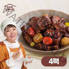 [김수미그때그맛] 김수미 비법양념 뼈없는 소갈비찜 500g x 4팩, 단품