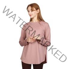 [녹족] 요가복 필라테스복 엘라 루즈핏 긴팔티 로즈