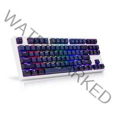 한성컴퓨터 TKL 게이트론 RGB 기계식 유선키보드 청축, 화이트, GK687, 텐키리스