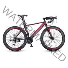 세계일주 로드자전거 27단 15KG 자전거 700C 90%박스배송 AC26, 빨간