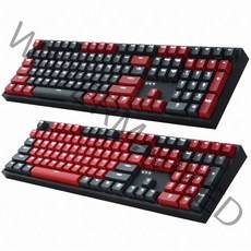 COX CK108 레드/다크그레이 게이트론 LED 게이밍 기계식 (S2 녹축)