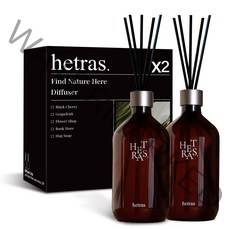 헤트라스 프리미엄 대용량 디퓨저 500ml 2p 선물세트, 라튤립샤워향
