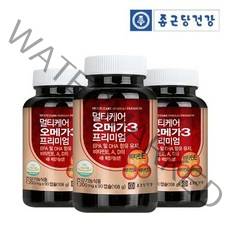 혈행건강 눈건강 뼈건강 항산화 4중복합 종근당건강 멀티케어 오메가3 프리미엄 1120mg+스낵팝, 3병, 90캡슐