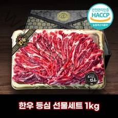 디에스미트 우시산한우 등심 선물세트 1kg 1등급이상 냉장, 단품