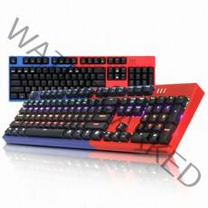앱코 HACKER 코리아 어디션 게이밍 기계식 키보드 카일 광축 방수 축교환 LED 클릭, K815, 블루 + 레드(상판), 블랙(하판, 키캡)