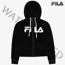 휠라 여성 리니어 로고 벨루아 후드 집업 FS2FTB4151F