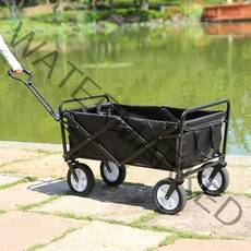 코멧 아웃도어 캠핑 폴딩 카트 + 수납가방 세트 90x50.5x75cm, 블랙, 1개