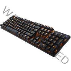 앱코 HACKER 단일 LED 축교환 게이밍 기계식 키보드 적축, K590, 블랙, 일반형