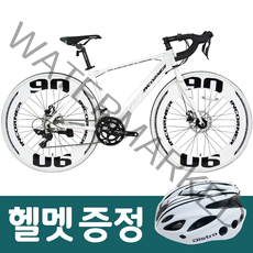 2022 서전트 인코너 R90D 로드 자전거 알루미늄 18단 기계식 디스크브레이크 무료조립 고급헬멧증정, 화이트블랙, 500mm