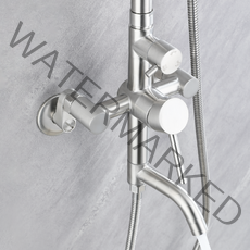 준앤코 SUS304 스테인리스 해바라기 샤워기 스테인레스 젠다이 설치가능 스텐 레인샤워 Stainless Bathroom Shower Faucet Rainshower, SRS02