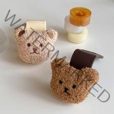곰돌이 차량용 걸이 2colors 자동차 후크, 핑크베이지