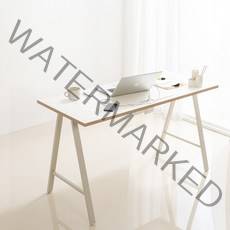 리바트 프레일 콘센트형 1200 책상(4색), 그레이+화이트