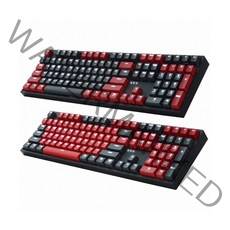 w COX CK108 레드/다크그레이 게이트론 LED 게이밍 기계식 (S2 황축)