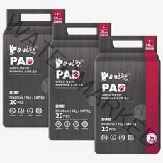 에코펫위드 차콜 메쉬 강아지 배변패드 고급중대형 20매 85g, 3개