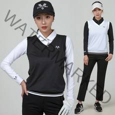 투빅토리 스텐다드 V넥 메쉬조끼 여성골프웨어