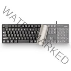 코시 한글 큰글씨 유선키보드 키스킨 초보자용, KB4074, 일반형, 블랙