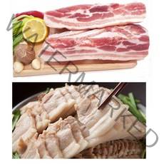 [템포크] 보쌈 수육용 통오겹살 2kg3등분 (미박 삼겹살), 1팩, 2kg