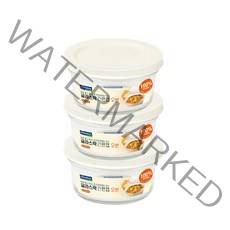 글라스락 간편캡 오븐 원형 350ml, 3개, 단품