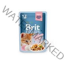 브리트 캣 프리미엄 파우치 습식사료 그레이비, 12개, 85g, 치킨 키튼