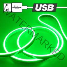 삼항LED USB전원타입 실리콘면발광 V3 LED바 그린LED, 스위치형USB, 250cm