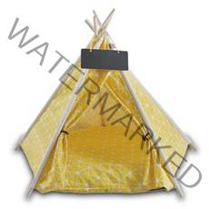 딩동펫 반려동물 폼폼이 인디언 텐트, 옐로우