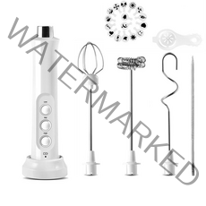 믹서기 미니 소형 대용량 업소용 진공 블렌더 초고속 Blender mixer mini 가정용 블랜더 과일 portable cup 주스 얼음 저소음 멀티 강력 다용도 과즙망 즙짜기, 흰색 세트