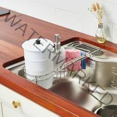 퍼스트리빙 화이트 물빠짐 음식물 수거통 거치랙 음식쓰레기통 싱크쓰레기통 싱크대음식물쓰레기 개수대쓰, 음식물통 거치랙 세트