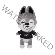 Skzoo 플러시 장난감 길 잃은 어린이 만화 동물 Plushies 인형 Kawaii 동반자 어린이 성인 팬 어린이 생일 선물, 낡은 늑대