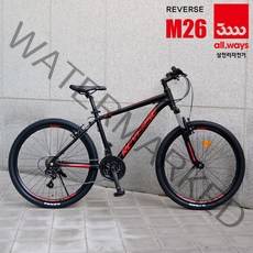 삼천리자전거 무료완전조립 삼천리 알루미늄 MTB 자전거 리버스 M26, 블랙-레드