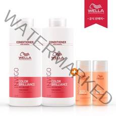 [웰라] 인비고 컬러 브릴리언스 대용량 컨디셔너 1000ml x2 +샴푸 50ml x2, 없음