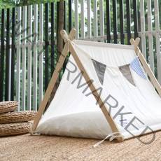 레드퍼피 반려동물 휘게 삼각텐트, 화이트