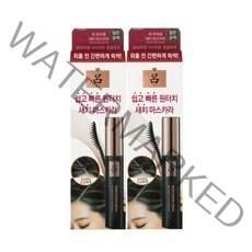 려 우아채 새치 마스카라 짙은갈색, 2개