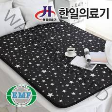 (주)한일의료기 EMF 전기매트 전기장판 - 스타 블랙, 선택03)스타 블랙 - 더블(140X200cm)