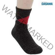 dasama 아웃도어 여성용 아가일 패턴 울양말, 챠콜