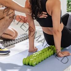 바이브스파인 척추 필라테스 스트레칭 운동 마사지 폼롤러 홈트, 블랙