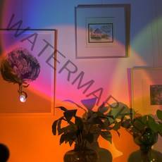 감성 노을 석양 오로라 레인보우 만달라키 LED 파티 캠핑 인테리어 분위기 조명 무드등 16색, 선셋조명