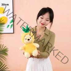 파인애플 곰돌이 푸우 2종 사이즈 어린이 선물 인형, 30cm