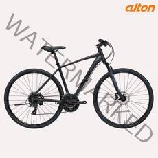 2022년 알톤 하이브리드 자전거 알시티엔도24 주행감+스피드, 무광 블랙, 440mm